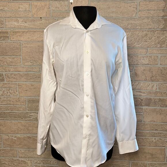 Kenneth Cole White Button Up Shirt Size 15 -- 32/33 -- Awearness - Picture 1 of 6